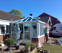 conservatory under construction